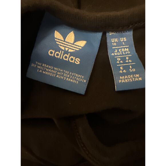 Women L Adidas Trefoil Bra Black Crop Tank Top AJ8110 Streetwear Cotton Graphiac - Picture 6 of 6